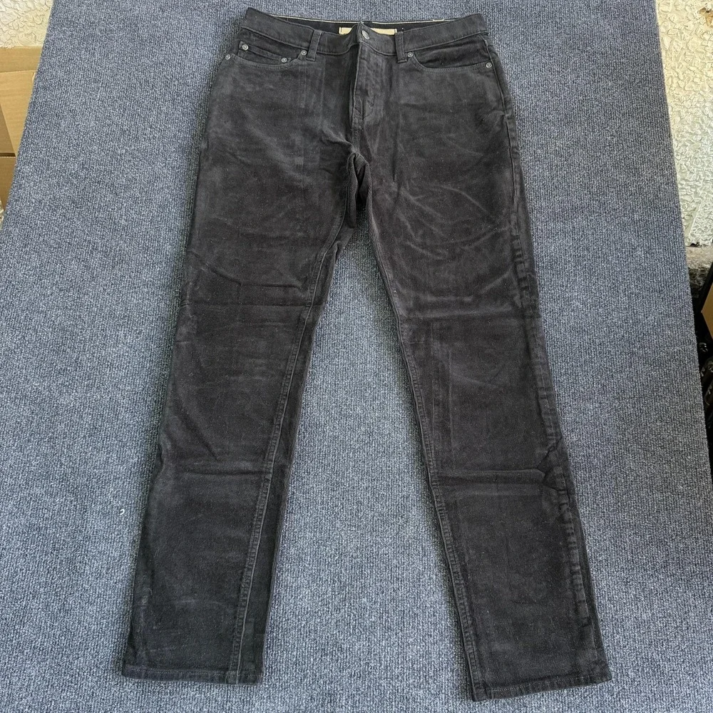 Banana Republic Pants Mens 31x32 Black‎ Corduroy Straight Leg Stretch Casual